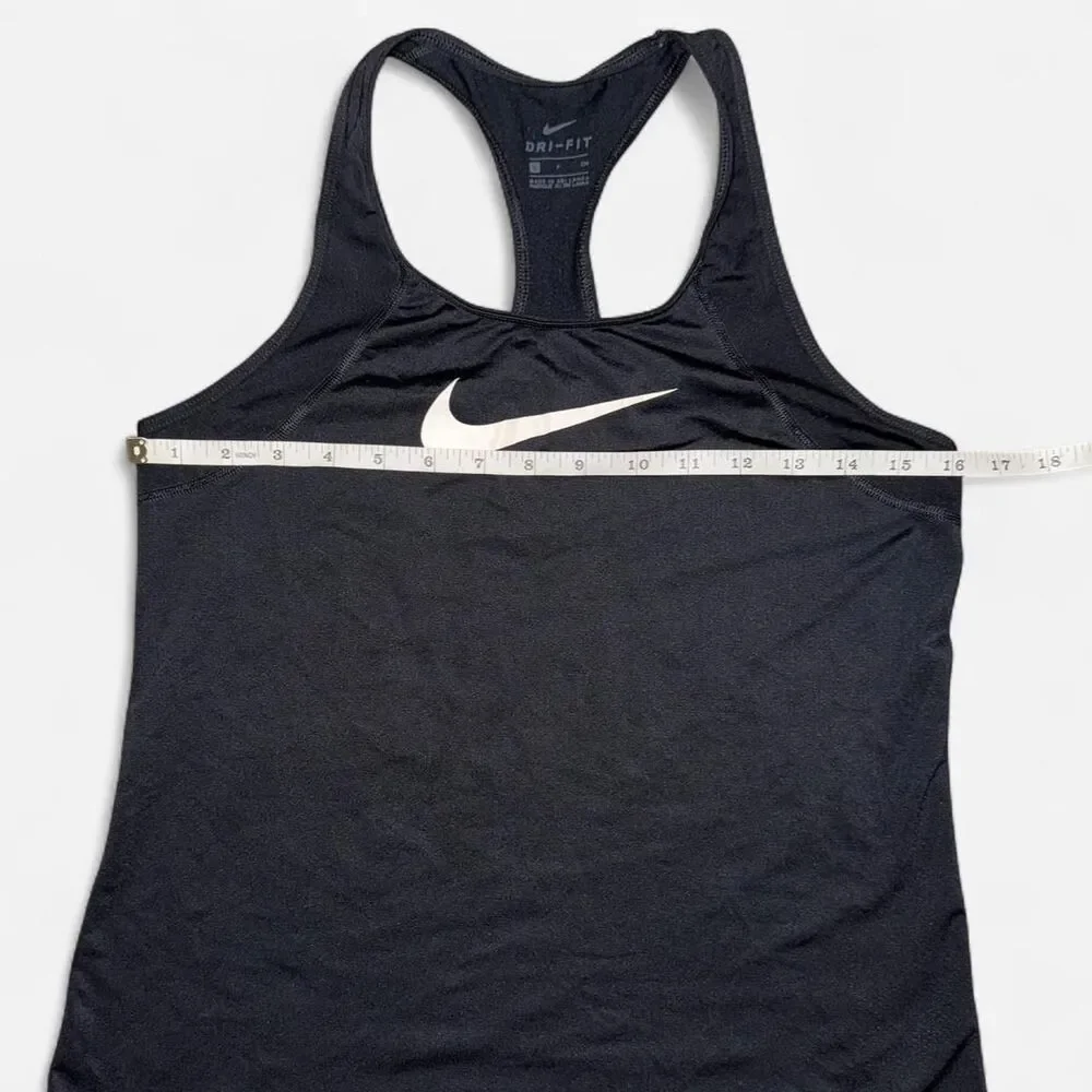 Nike Black and White Dri-Fit Racerback Athletic Tank Top; Size Small